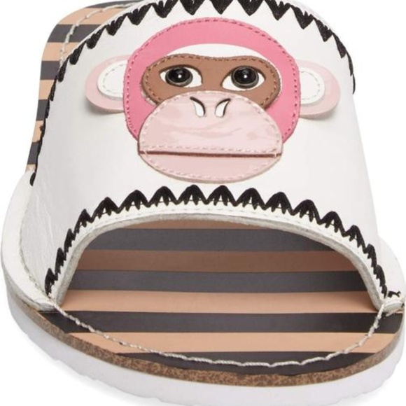 Kate Spade White Inyo "Monkey" Slides - Picture 5 of 7